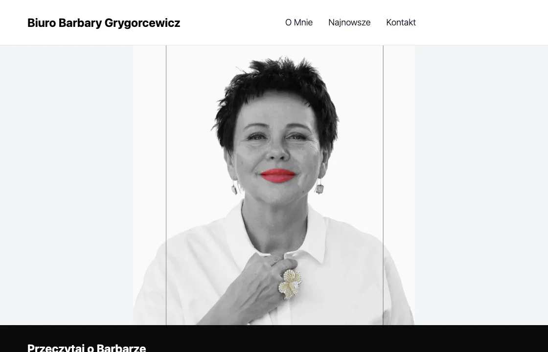 Barbara Grygorcewicz - strona polityczna z wirtualnym biurem